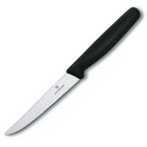 VICTORINOX - Nóż do steków, ząbkowany 11 cm - czarny