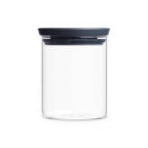 Szklany pojemnik kuchenny Brabantia 0,6 l - grafitowy